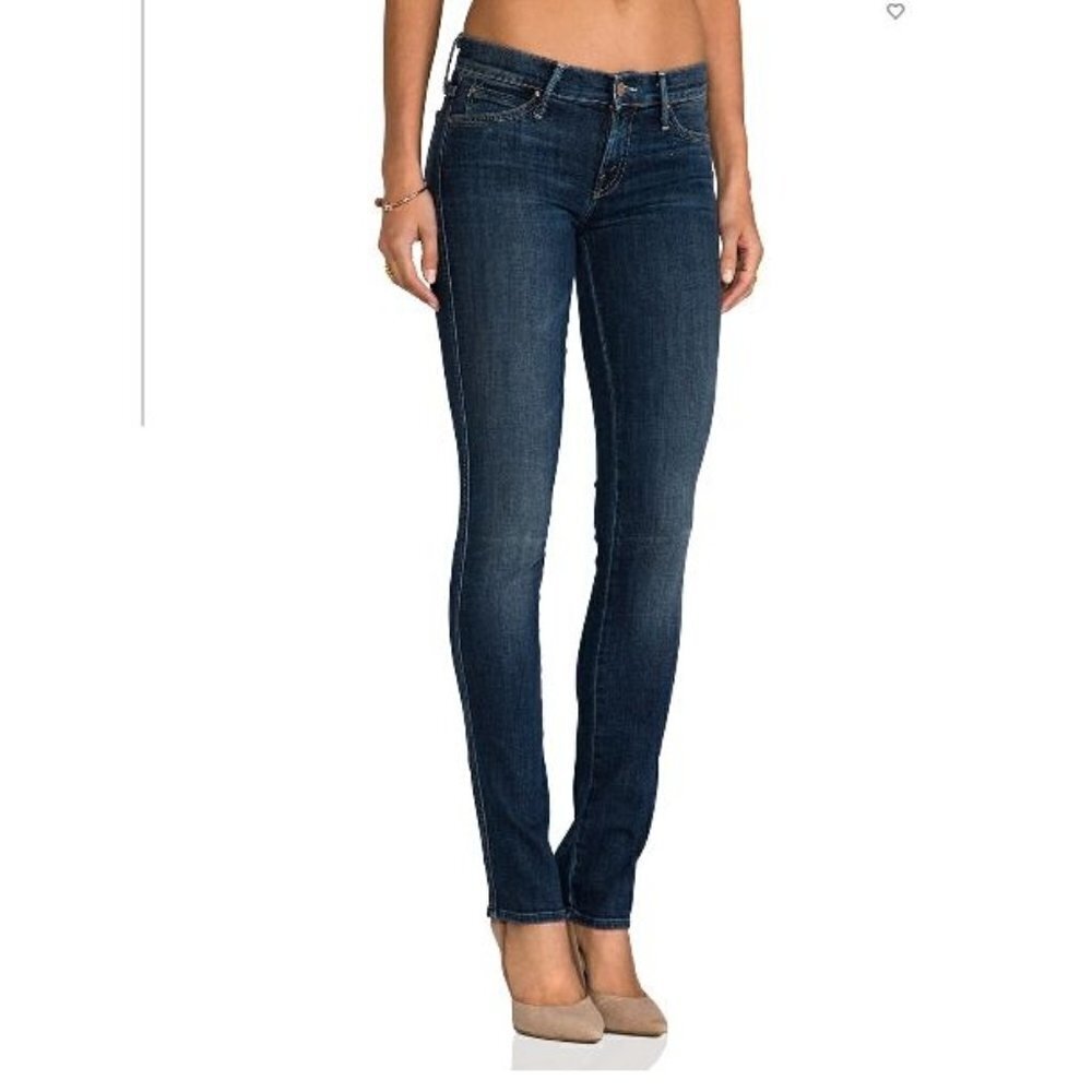 Mother The Rascal Low Rise Stretch Straight Jeans Here Kitty, Kitty Size 28